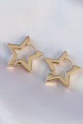 Pirinç Gold Renk Yıldız Küpe