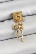 316L Çelik Sallantılı Uzun Fiyonk Model Gold Renk Nomination Charm