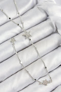 Pirinç Zirkon Taşlı Yıldız Model Gümüş Renk Y Kolye