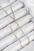 Pirinç Zirkon Taşlı Ezme Zincirli Deniz Yıldızı Model Gümüş Renk Y Kolye