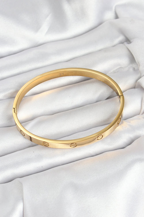 316L Çelik Gold Renk 65 mm Kadın Kelepçe Bileklik