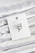 Gümüş Renk Pirinç Diken Model Kıkırdak Earcuff Küpe