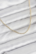 CM 14K Gold Renk Top Zincirli Model 60 cm Kadın Kolye
