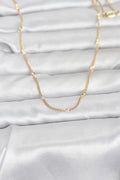 CM 14K Gold Renk Lazer Puntalı Model 60 cm Kadın Kolye