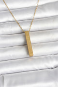 316L Çelik Gold Renk Ayetel Kürsi Yazılı Bar Çubuk Kolye