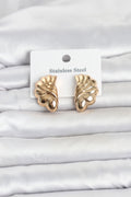 316L Çelik Gold Renk Vintage Model Kadın Küpe