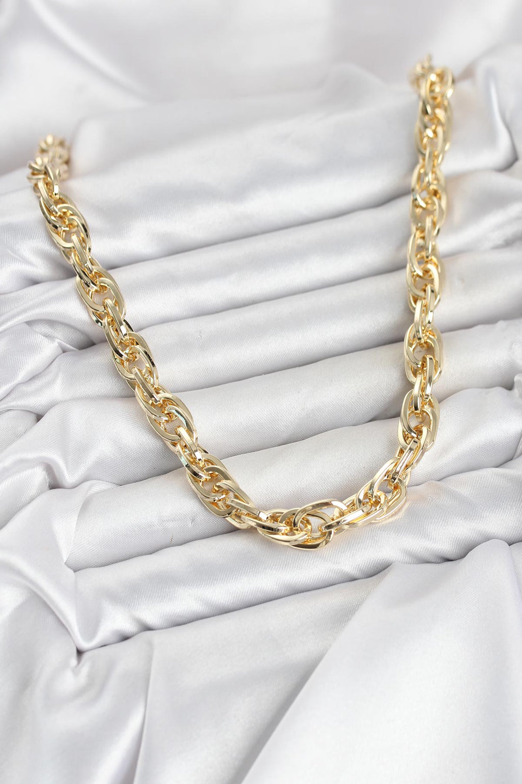 CM Kalın Burgu Model Gold Renk 60 cm Kadın Kolye