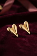316L Çelik Gold Renk Kalp Model Küpe