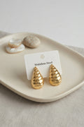 316L Çelik Gold Renk Vintage Damla Model Küpe